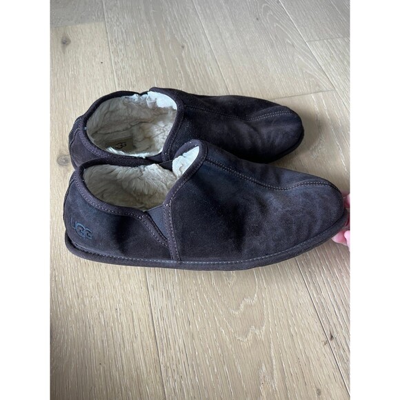 UGG SCUFF ROMEO II ESPRESSO SUEDE SHEEPSKIN MOCCASIN SLIPPERS SIZE US 13 MEN - Picture 5 of 9